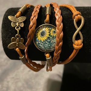 Butterfly 🦋 Sunflower 🌻 Infinity Loop 💕 Inspirational Beautiful Bracelet